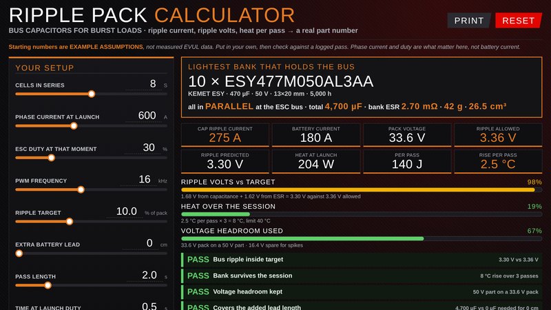 RIPPLE PAK calculator screenshot